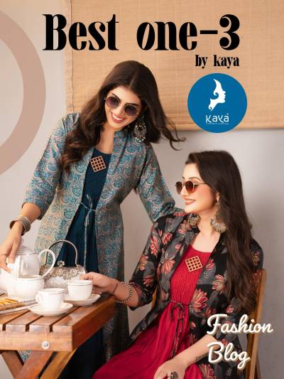 BEST ONE-3 BY KAVYA KURTI DESIGNER SILK KURTIS WHOLESALER IN INDIA
